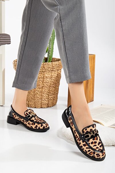 ACMZ SHOES Leopard Patterned Women's Loafer - Casual Shoes