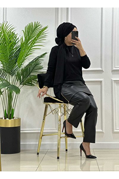 masalabiyem 24866 K 100 SİYAH YENİ SEZON YAN FERMUARLI DERİ TAKIM