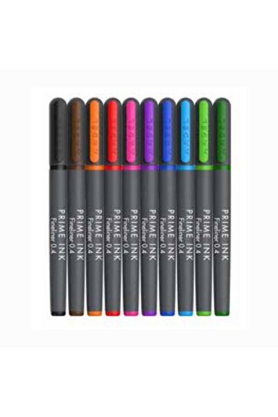 Adel Fineliner 10 lu İnce Uçlu Kalem Prime Ink 10 Renk 1 Paket