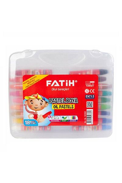 Fatih 18 Colors Pastel Paint Plastic Bag Holder Gift 18 Pieces 1 Pack