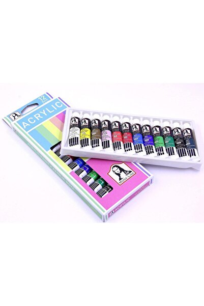 Monalisa Akrilik Boya 12 Renk 12 ml Tüp 1 Paket Akrilik Boya Seti 12 li