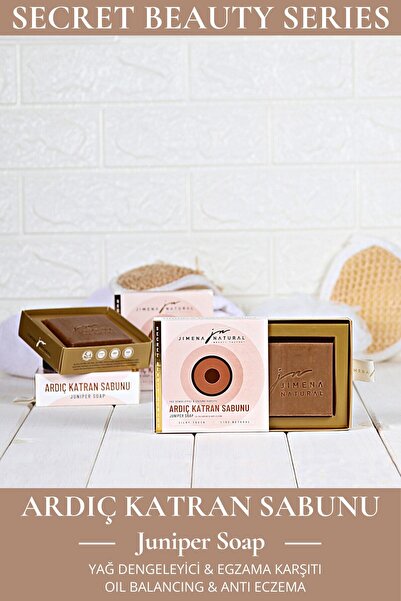Jimena Natural Juniper Tar Soap 150 Gr Natural, Oil Balancing, Anti-
