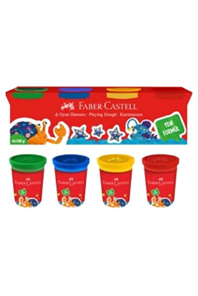 Faber Castell Oyun Hamuru 4 Ana Renk Yeni Formül 1 Paket Faber Oyun Hamuru 4 ...