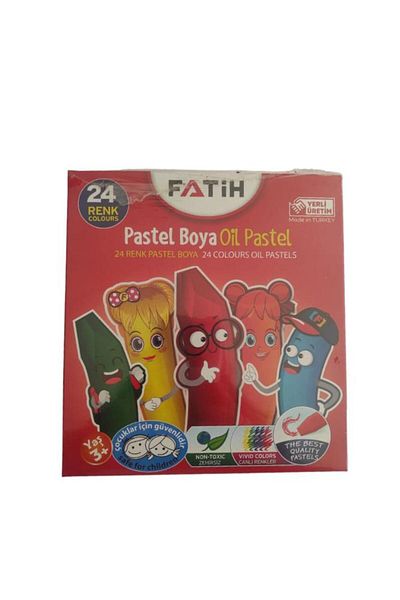 Fatih 24 Color Pastel Paint Cardboard Box 1 Pack of 24 Pastel Paint Set