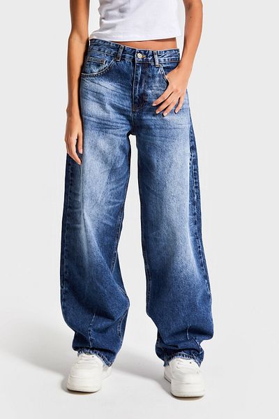 its basic Blue Koton Denim - 10w46 Jeans pentru femei Barrel Fit
