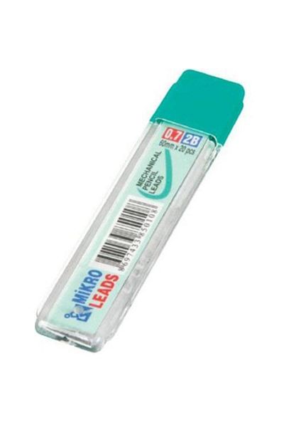 Mikro Pen Tip 2B 0.7 mm 1 Piece Mechanical Tip Automatic Pencil Lead 2B 60mm x 0.7mm Black Tip Short