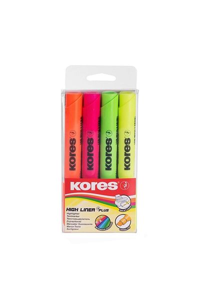 kores Highlighter Sign Pen Set 4 Pieces 1 Pack