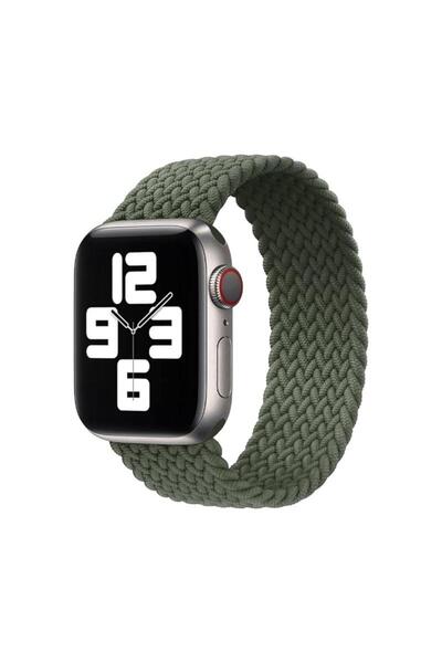 Forzacase Apple Watch 10 Series 46mm ile uyumlu Hasır Örgü Solo Loop Kordon K...
