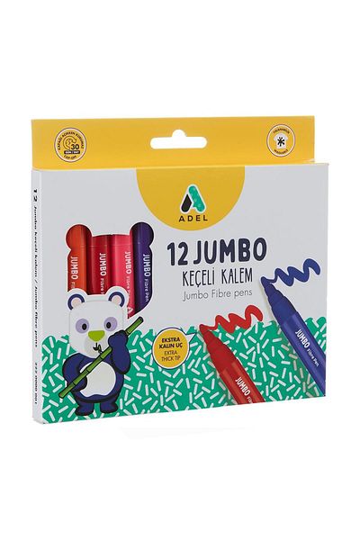 Adel Jumbo Felt Pen 12 Colors 12 Pieces Jumbo Felt Pen 1 Piece