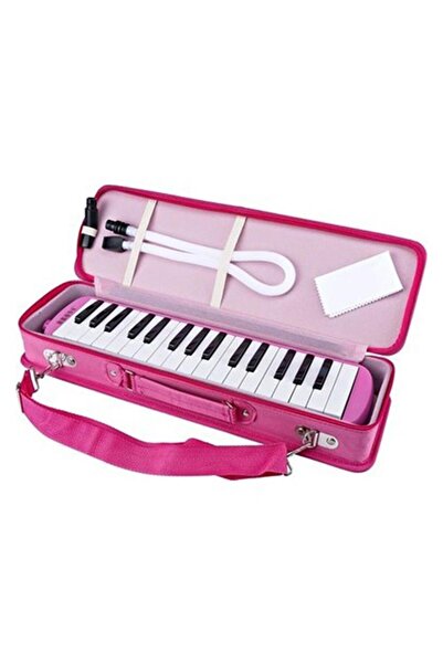 HALL BREATHE Pembe 32 Tuş Melodika Bez Çantalı, çocuklar için müzik eğlencesi