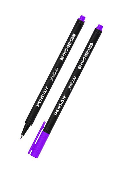 Pensan Fineliner 6 Neon Colors 0.4mm Fine Felt Tip Writing Pen 1 Pack of 6 Neon Fineliner Pens Set