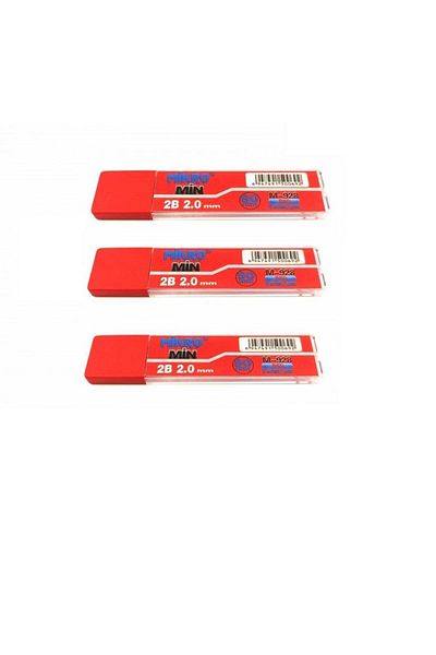 Mikro Red 2.0mm 2B Pen Nib - 3 Pcs