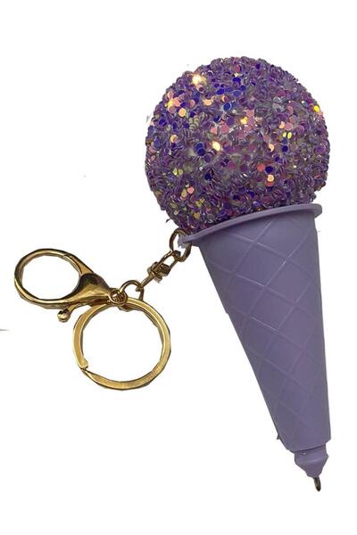 Artlantis Ice Cream Gel Ballpoint Pen with Keychain 1 Piece Ice Cream Figured...