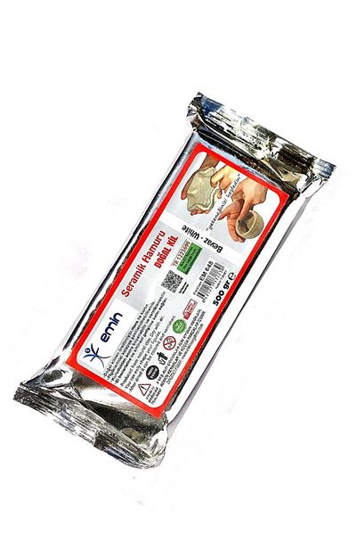 Artlantis Ceramic Plasticine Natural Clay 500 Gr White Clay Plasticine 1 Piece Ceramic Clay White Color Modeling Mud