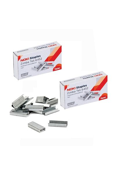 Noki Nickel White Staples - Small, 1000 Pieces, 2 Packs, 6452