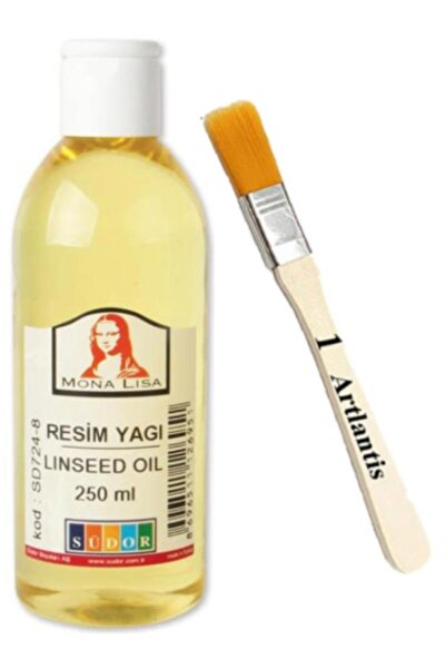 Artlantis Keten Yağı 250 ml 1 Adet ve Zemin Fırçası Resim Yağı Monalisa Rafin...