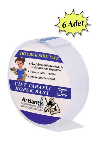 Artlantis Dvostrana traka, pjenasta traka 38mm x 2m, 6 komada, traka za okvir...