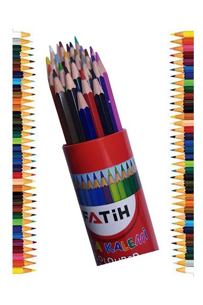 Fatih 24 Pieces of Dry Paint Tin Boxed 1 Piece 24 Color Paint Pen Dry Paint Pen in Metal Box