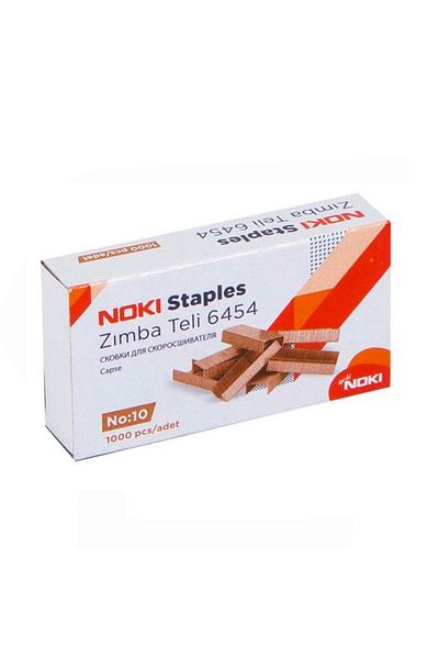 Noki Staple Wire Small No:10 1000 Pieces Copper Yellow 2 Pack 6454