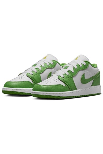 Nike Air Jordan 1 Low Se Bg Leather Sneaker Hakiki Deri Beyaz Unisex Spor Ayakkabı