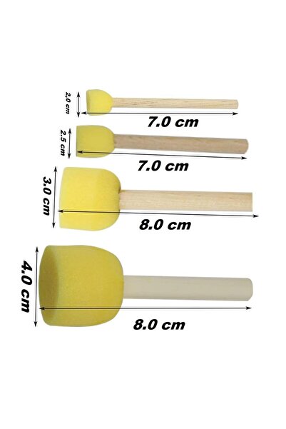 Artlantis Ponpon Tampon Sünger Fırça Seti 8 Lİ 1 Paket Sünger Tampon 8 lİ 1 Paket