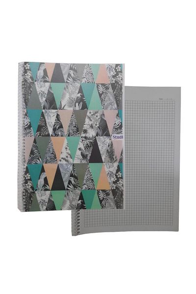 Studi Checked 72 Sheets Spiral Notebook A4 Size Patterned Plastic Cover 1 Piece 72 Yp Spralli Plastic Container