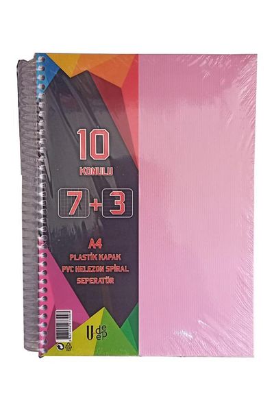 Artlantis 7+3 Bookmark Notebook 10 Thread 300 Sheets 1 Piece 7 Plaids 3 Lines Spral Plastic Cover with Separator