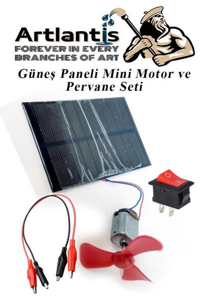Artlantis Güneş Paneli Mini Motor ve Pervane Seti 1 Paket Güneş Paneli Solar ...