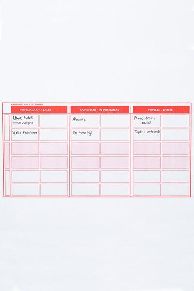 Farklı Bi Kağıt Pratik Tutunabilir Kanban Planlayıcı Takvim Çizelgesi