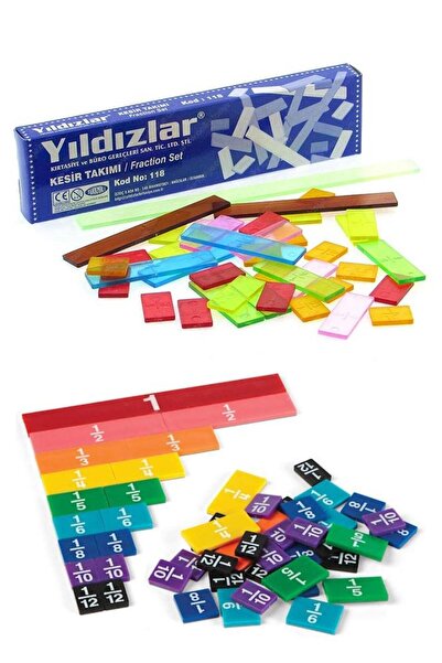 Artlantis Kesir Takımı 39 Parça 1 Paket Plastik Kesir Takımı Ondalık Birim Ke...