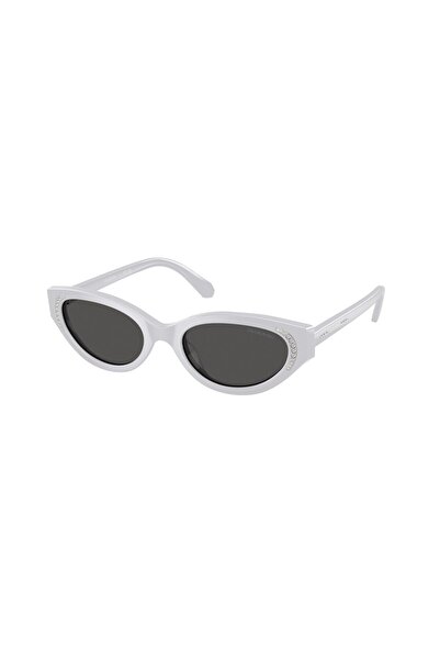 Swarovski SWE60301060/8752 Kadın Güneş Gözlüğü Gri Kemik Çerçeve Füme Lens UV400