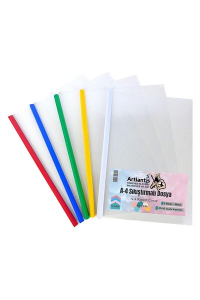 Artlantis A-4 5-Piece Side Sliding Compression File 1 Pack A4 5 Colors Compression File 1 Pack