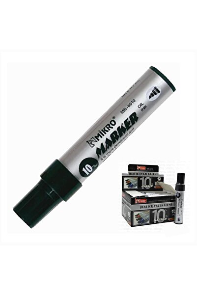 Mikro Permanent Markör Marker Kesik Uçlu Koli Kalemi Siyah 10 mm Mr-6010 1 Adet