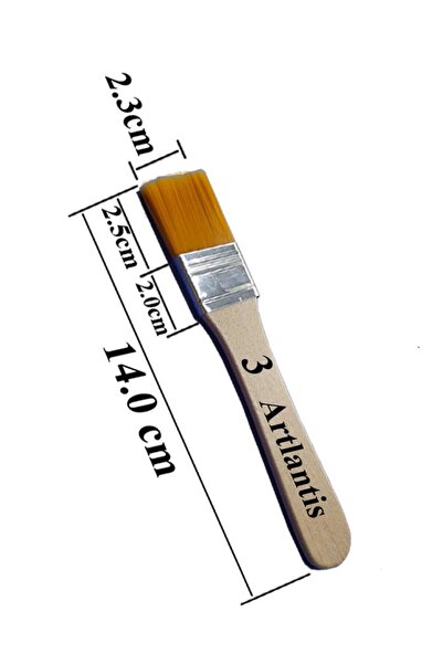 Artlantis Zemin Fırçası 3 Numara Sentetik Ipek Uçlu Kıl Akrilik Guaj Yağlı Bo...
