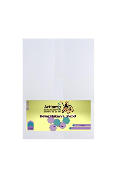Artlantis Beyaz Renkli Mukavva 35x50 5 Adet Renkli Mukavva 5 Adet