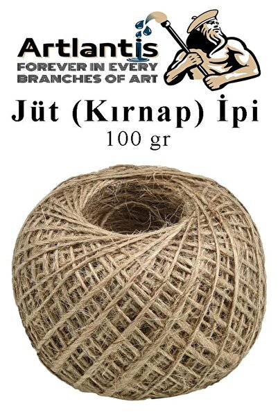 Artlantis Jüt İpi Kırnap 100 Metre 1 Adet Mumlu Kırnap İplik Jüt İp Kendir İp...