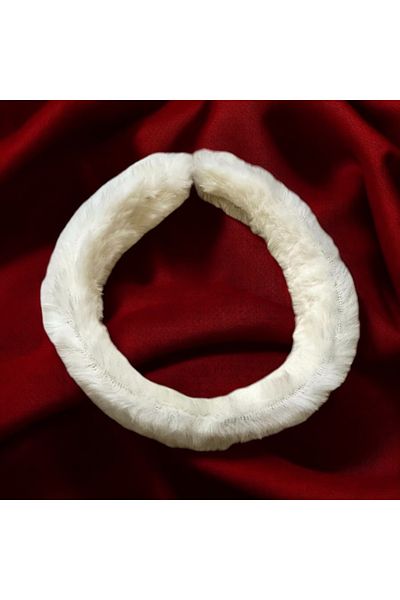 alsaccessories White Color Plush Thick Model Hair Crown