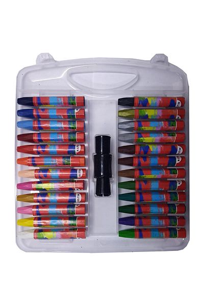 Fatih 24 Pieces Pastel Paint Plastic Bag with Holder 1 Pack of 24 Colors Pastel Paint Bag Pastel Holder with Gift