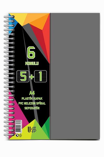 Artlantis 150 Sheets 5+1 Bookmark Notebook - 6 Threads, 5 Checks and 1 Lined Spral Plastic Cover