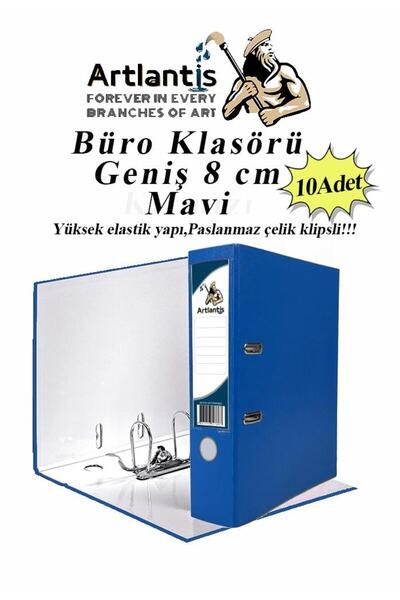 Artlantis Μπλε Πλαστικός Φάκελος Γραφείου - Ανοξείδωτο Ατσάλι, 10 Τεμάχια