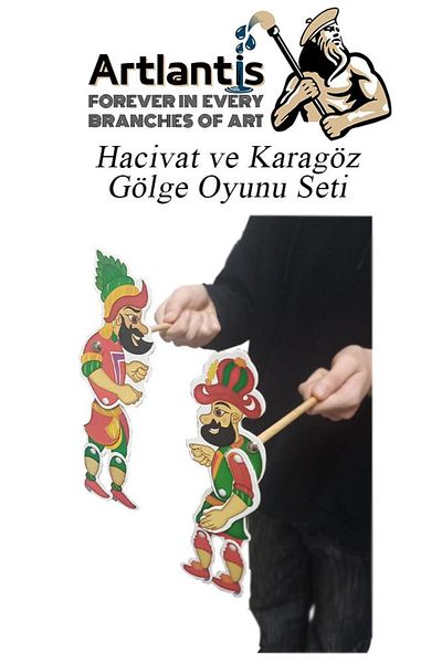 Artlantis Hacivat And Karagöz Shadow Game Set 26 Cm 1 Pack Karagöz Hacıvat Puppet Game Game Set School Classroom