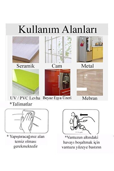 Artlantis Askılı Vantuz Öpücük 4 Cm 3 Adet Büyük Kancalı Cam Vantuzu Öpücük Cam Askısı Pvc Vantuz Mutfak Banyo