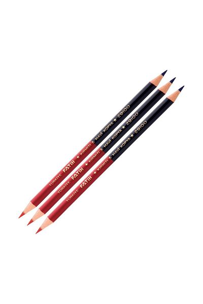Fatih Blue Red Double Sided - 3 Lead Head Pens
