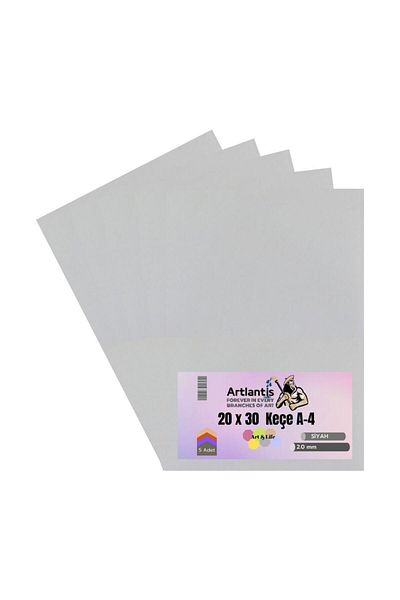 Artlantis White Felt A4 2 Mm 20x30 Cm 5 Pieces 1 Pack School Nursery Activity