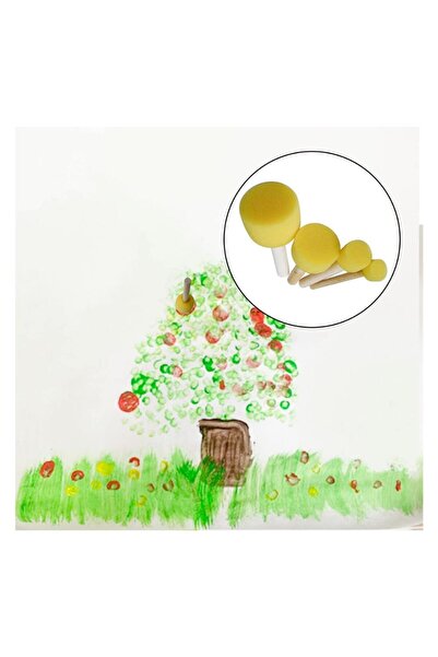 Artlantis Ponpon Tampon Sünger Fırça Seti 8 Lİ 1 Paket Sünger Tampon 8 lİ 1 Paket