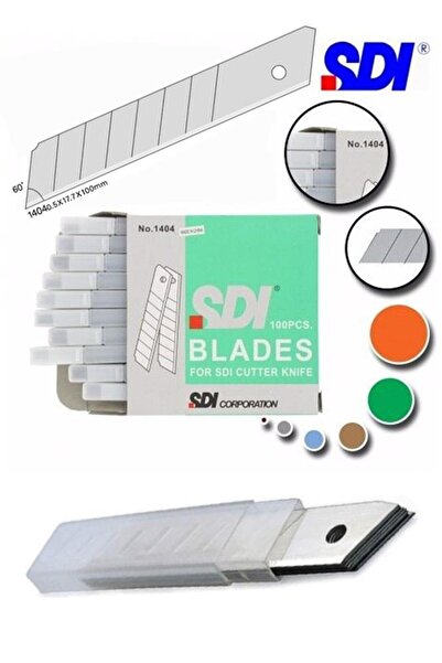 Artlantis Maket Bıçağı Yedeği Geniş 3 Tüp 10 lu 18 mm SDI Falçata Bıçağı Yedek Ağızları Koli Karton Kesici Hob