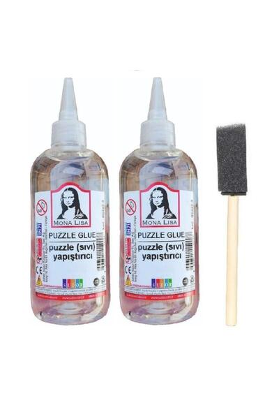 Monalisa Puzzle Yapıştırıcı 250 ml 2 Adet ve Dağıtıcı Sünger Fırça 1 Adet Paz...