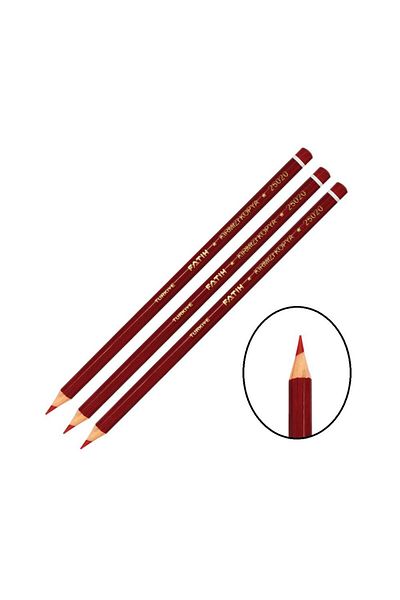Fatih Red Pencil Copy 3 Pieces Red Lead Head Pencil 3 Pieces