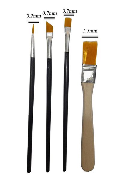Sibelon Brush Set 4 Pcs Art Brush Floor Brush Watercolor Acrylic Paint Gouache Paint Oil Paint Brush