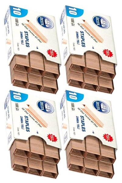 Artlantis Zımba Teli Küçük No:10 1000 li Bakır Sarı 4 Paket Küçük Delta Zımba...